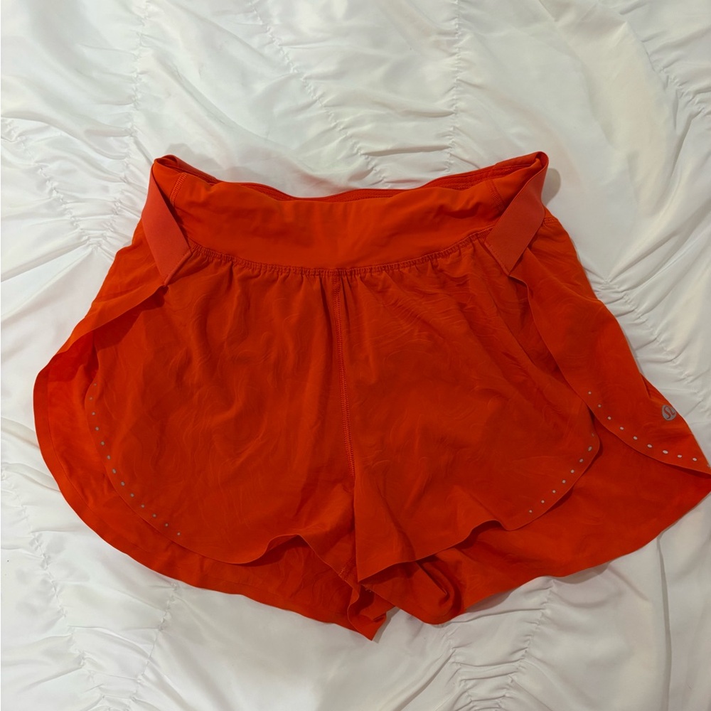lululemon athletica Vibrant Orange Athletic Shorts